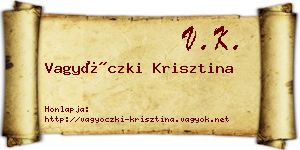 Vagyóczki Krisztina névjegykártya