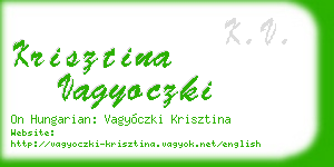 krisztina vagyoczki business card