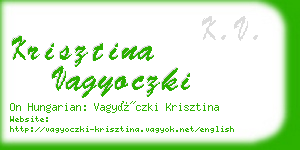 krisztina vagyoczki business card